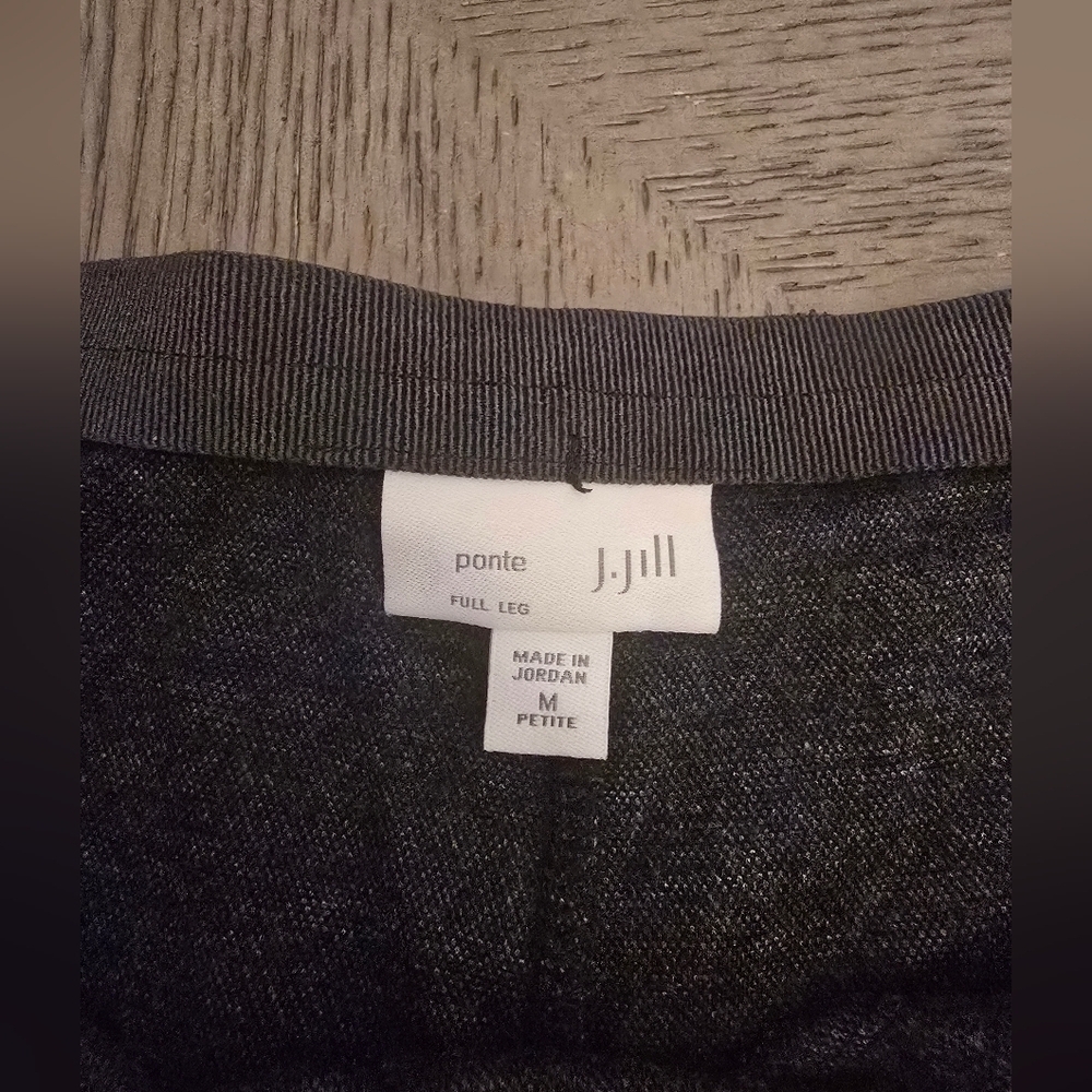 J. Jill Ponte Full Wide Leg Knitted Pants Size Medium Petite Blue And Gray - Picture 9 of 12